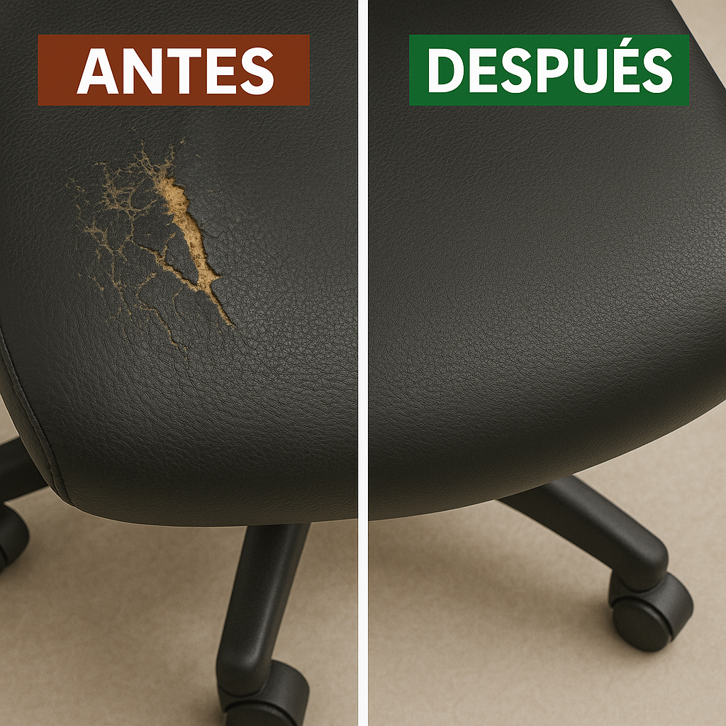 Rollo cuero reparador negro 50x150cm