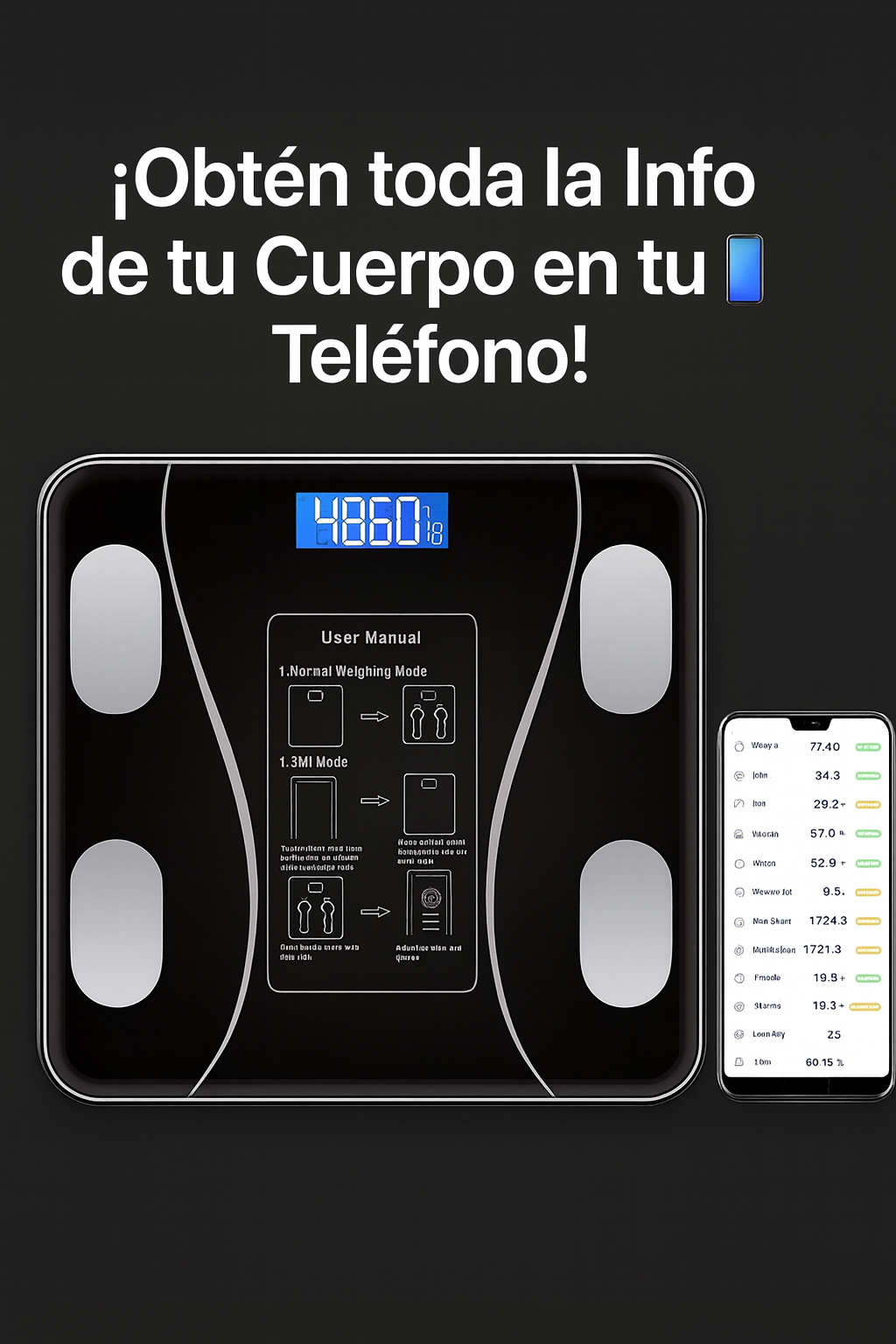 Pesa digital control con celular