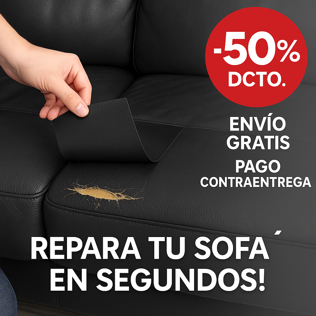 Rollo cuero reparador negro 50x150cm