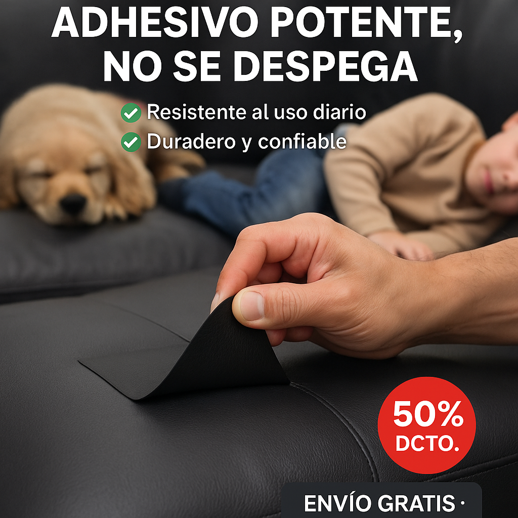 Rollo cuero reparador negro 50x150cm