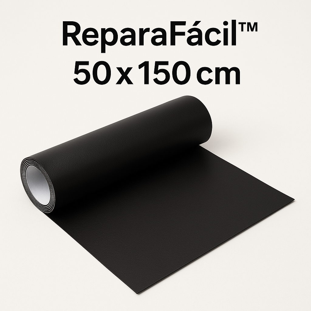 Rollo cuero reparador negro 50x150cm