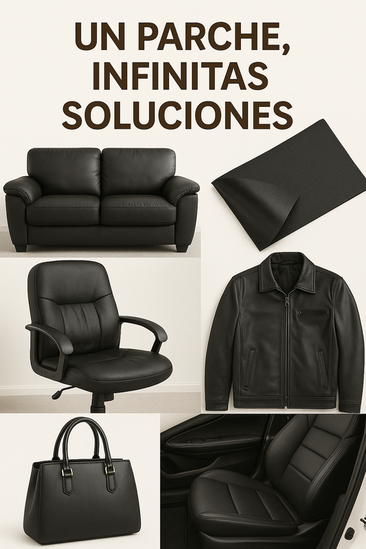 Rollo cuero reparador negro 50x150cm